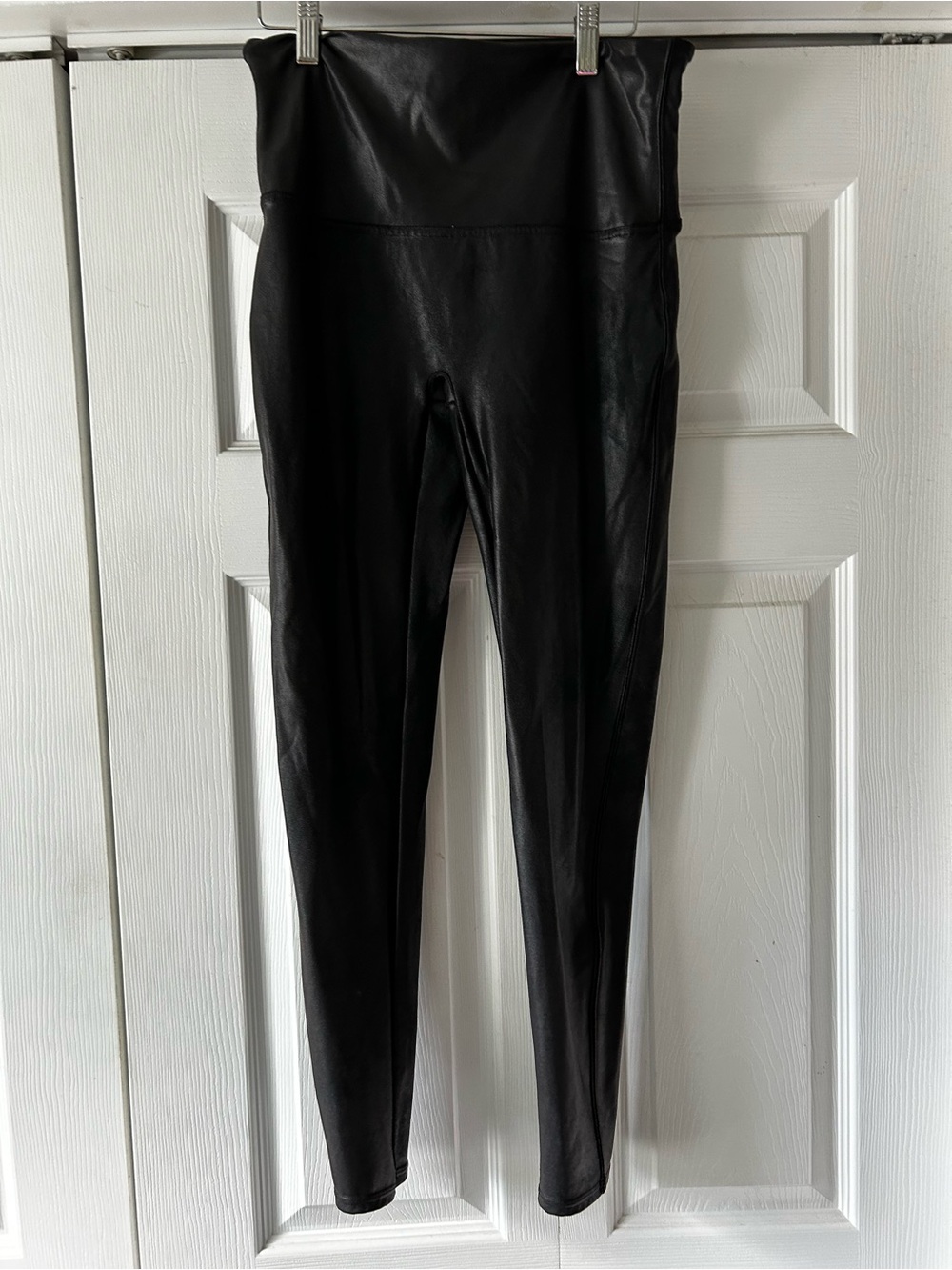 SPANX High-Waist Black Faux Leather Leggings